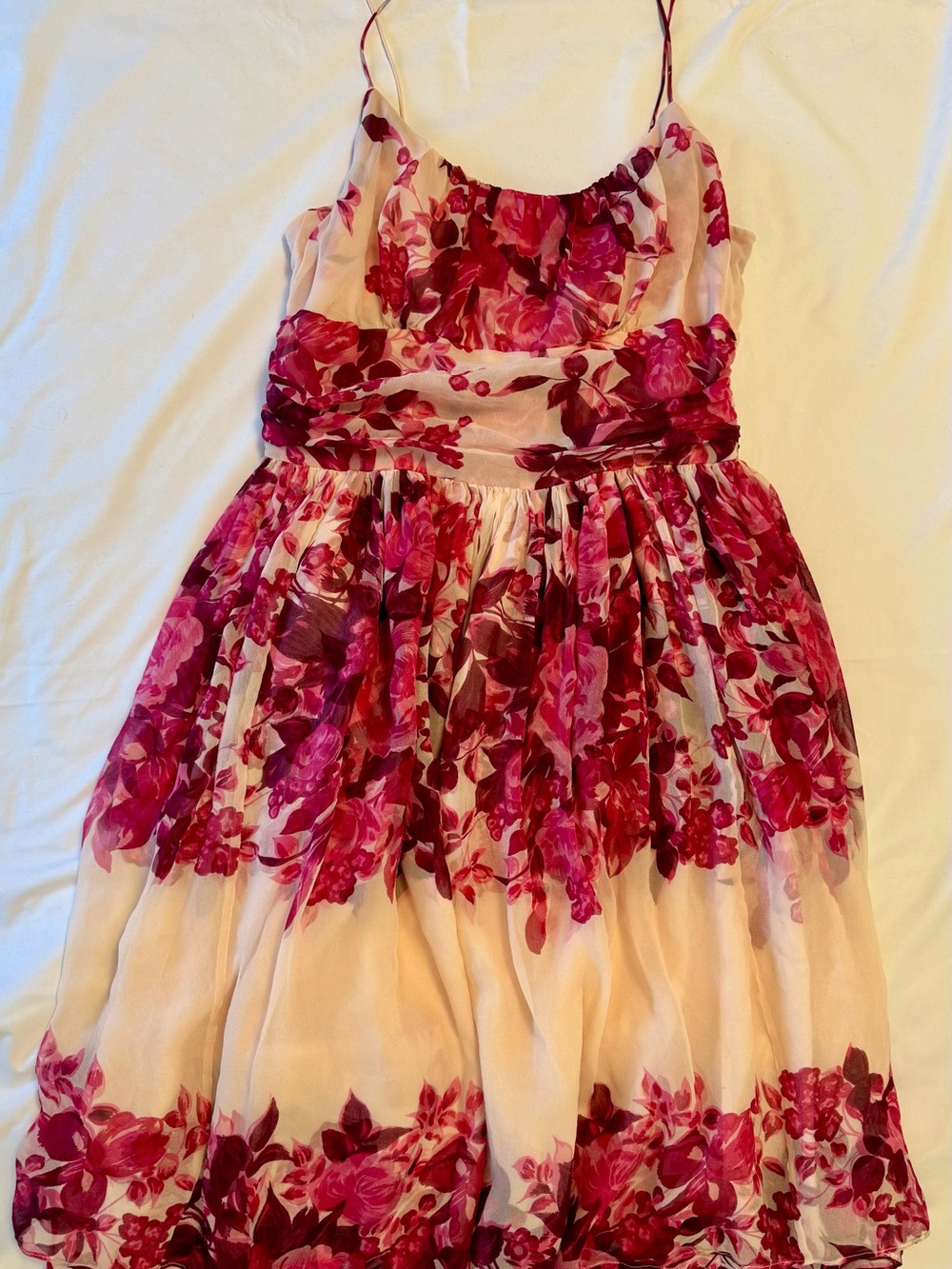 Tracy Reese for Bergdorf Goodman 100% Silk Floral Dress Size 10 (fits XS/S 4-6)
